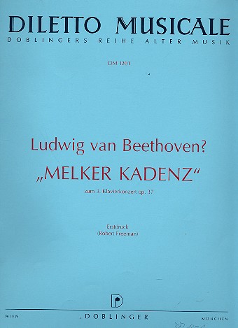 Melker Kadenz zum Klavierkonzert c-Moll Nr.3 op.37 Beethoven zugeschrieben