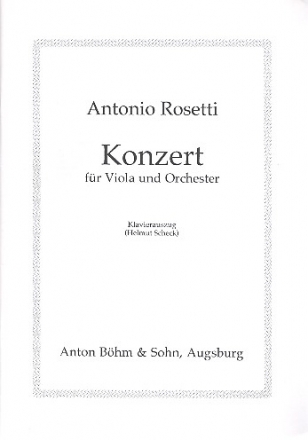 Konzert für Viola und Orchester Klavierauszug für Viola und Klavier