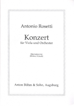 Konzert fr Viola und Orchester Klavierauszug fr Viola und Klavier