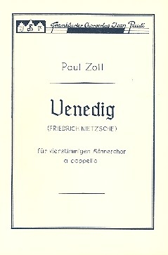 Venedig fr Mnnerchor a cappella Partitur