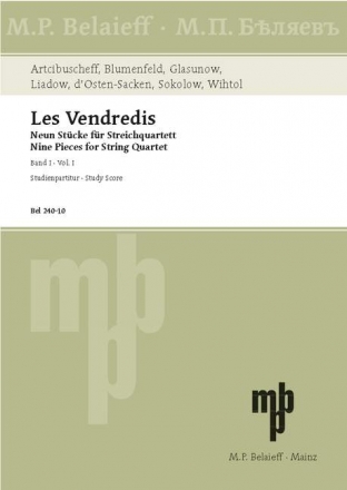 Les vendredis Band 1 fr Streichquartett Studienpartitur