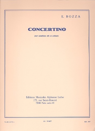 Concertino pour saxophone alto et orchestre pour saxophone alto et piano