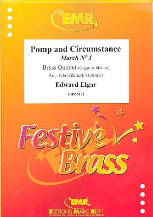 POMP AND CIRCUMSTANCE MARCH NO.1 FOR BRASS QUINTET (ORGAN AD LIB.)    SCORE+PARTS
