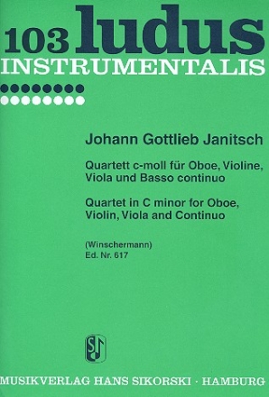 Quartett c-Moll fr Oboe, Violine, Viola und Bc, Stimmen
