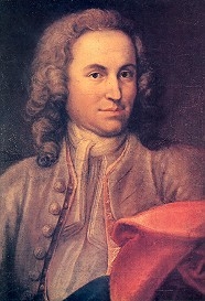 Johann Sebastian Bach Postkarte mit Ölgemälde von Johann Ernst Rentsch