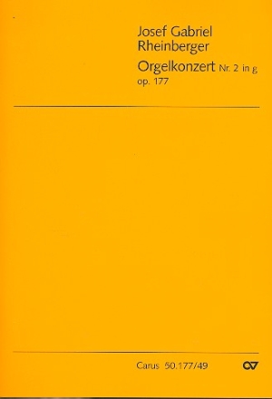 Konzert g-Moll Nr.2 op.177 fr Orgel und Orchester Orgel