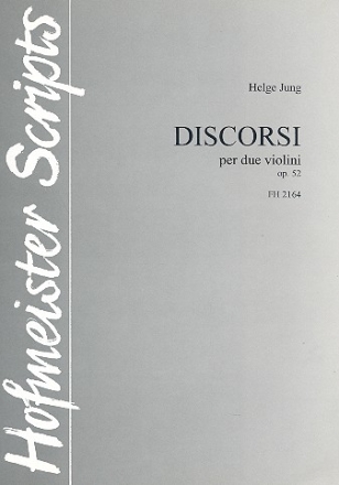 Discorsi op.52 fr 2 Violinen Spielpartitur