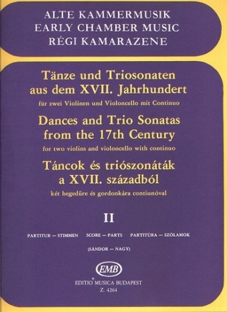 Tnze und Triosonaten aus dem 18. Jahrhundert Band 2 fr 2 Violinen, Violoncello und Klavier