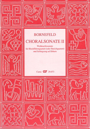 Choralsonate Nr.2 fr 4 Blockflten (SATB) und Schlagzeug ad lib.,  Partitur und Stimmen