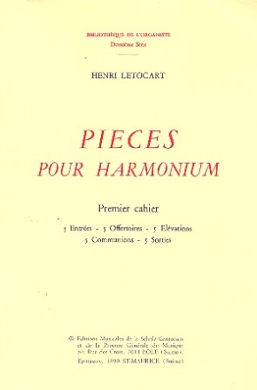 Pices vol.1 pour harmonium