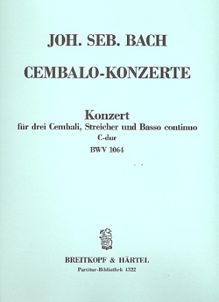 Konzert C-Dur BWV1064 fr 3 Cembali und Streicher Partitur