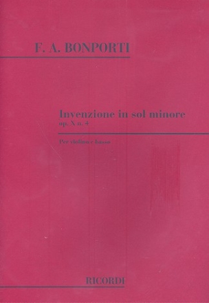 Invenzione sol minore op.10,4 per violino e pianoforte