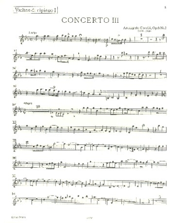 Concerto grosso c-Moll op.6,3 fr 2 Violinen, Violoncello, Streicher und Bc Violine 1