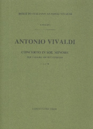 Concerto sol minore RV517 per 2 violini e archi partitura