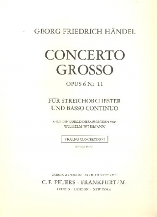 Concerto grosso op.6,11 fr Orchester Violine solo 1