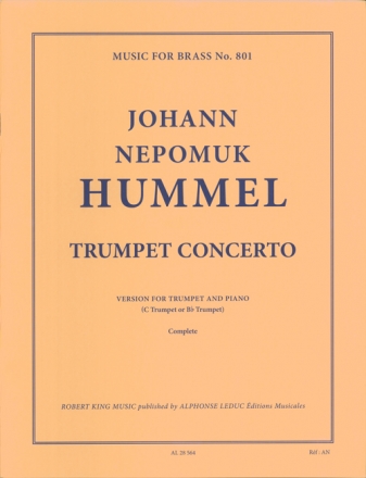 Concerto for trumpet and orchestra for trumpet and piano