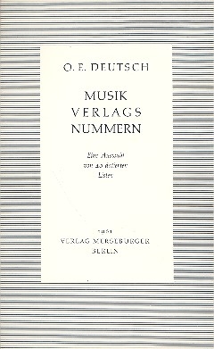 Musikverlagsnummern Eine Auswahl von 40 datierten Listen 1710-1900