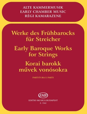 Werke des Frhbarock Trios und Quartette fr Streicher mit Bc Partitur und Stimmen