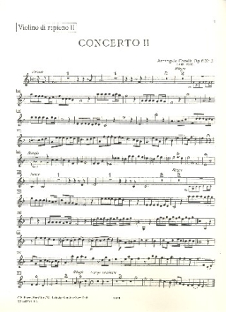 Concerto grosso F-Dur op.6,2 2 Violinen, Violoncello, Streicher und Bc Violino ripieno 2