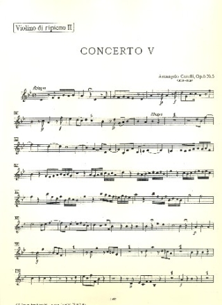 Concerto grosso B-Dur op.6,5 fr 2 Violinen, Violoncello, Streicher und Bc Violine 2