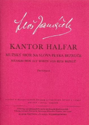 Kantor Halfar fr Mnnerchor a cappella Partitur (ts/dt)