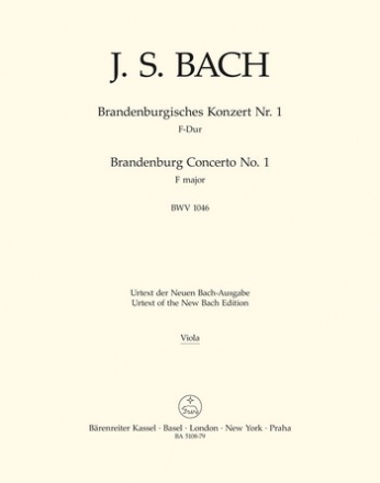 BRANDENBURGISCHES KONZERT F-DUR NR.1 BWV1046 FUER ORCHESTER VIOLA