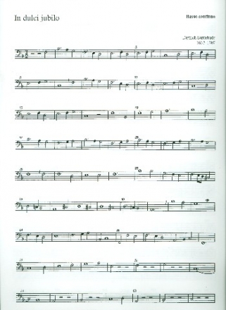 In dulci jubilo BuxWV52 fr 3 Singstimmen (SAB), 2 Violinen und Bc,  Bc-Stimme