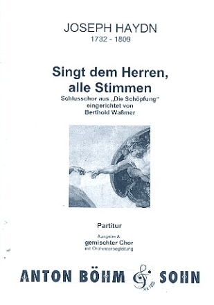 Singt dem Herren alle Stimmen fr gem Chor und Orgel (Instrumente) Partitur