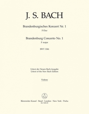 Brandenburgisches Konzert F-Dur Nr.1 BWV1046 fr Orchester Kontraba