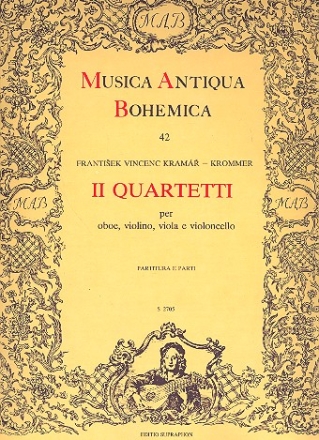 Quartette C-Dur und F-Dur für Oboe und Streichtrio Partitur und 4 Stimmen