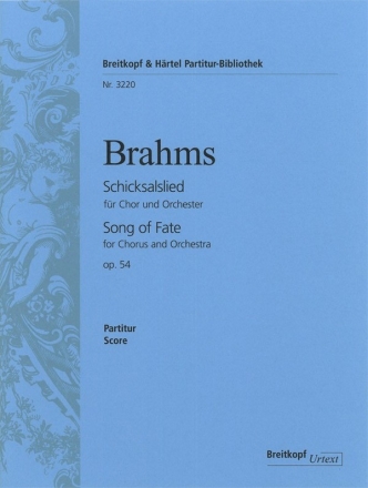 Schicksalslied op.54 fr gem Chor und Orchester Partitur (dt)