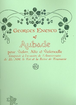 Aubade pour violon, alto et violoncelle partition et parties