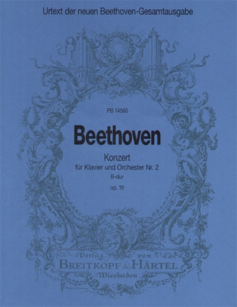 Konzert B-Dur Nr.2 op.19 fr Klavier und Orchester Partitur