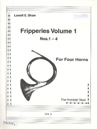 Fripperies nos.1-4 for 4 horns score and parts