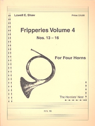 Fripperies vol.4 (nos.13-16) for 4 horns score and parts