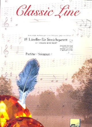 15 Lndler fr Streichquartett Partitur und Stimmen