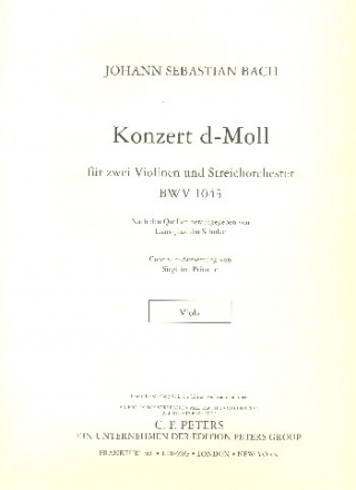 Konzert d-Moll BWV1043 fr 2 Violinen und Orchester Viola