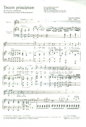 Tecum principium fr Sopran und Orchester (Orgel) Klavierauszug (la/en)