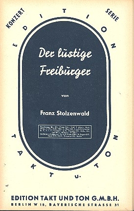 Der lustige Freiburger: fr Salonorchester