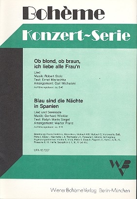 OB BLOND OB BRAUN ICH LIEBE ALLE FRAU'N  UND  BLAU SIND DIE NAECHTE IN SPANIEN: FUER SALONORCHESTER