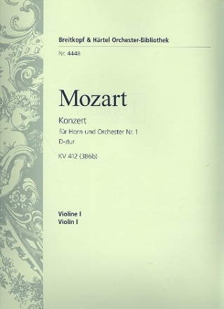 Konzert D-Dur Nr.1 KV412 fr Orchester Violine 1