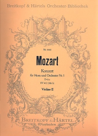Konzert D-Dur Nr.1 KV412 fr Horn und Orchester Violine 2