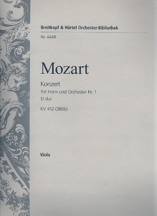Konzert D-Dur Nr.1 KV412 fr Horn und Orchester Viola