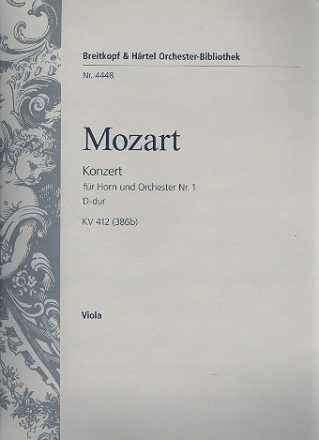 Konzert D-Dur Nr.1 KV412 fr Horn und Orchester Viola