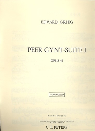 Peer-Gynt-Suite Nr.1 op.46 fr Orchester Violoncello