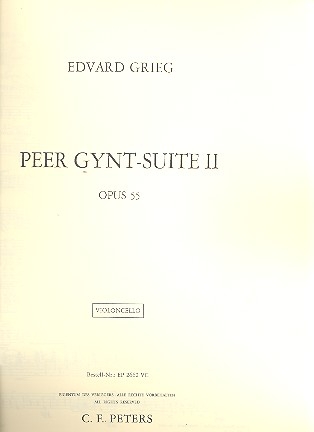 Peer-Gynt-Suite Nr.2 op.55 fr Orchester Violoncello