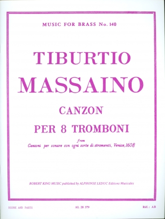 Canzon per 8 tromboni partition et parties