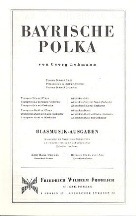 Bayrische Polka für Posaune und Salonorchester