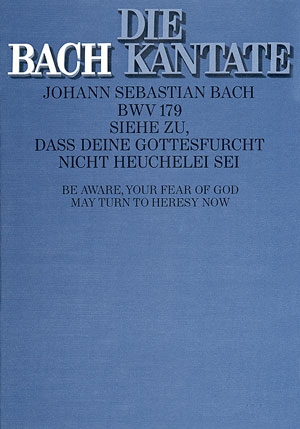 Siehe zu da deine Gottesfurcht Kantate Nr.179 BWV179 Partitur (dt/en)