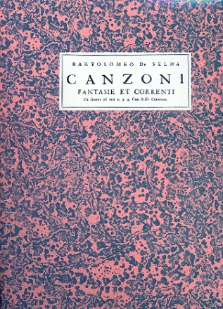 Canzoni, fantasie et et correnti facsimile